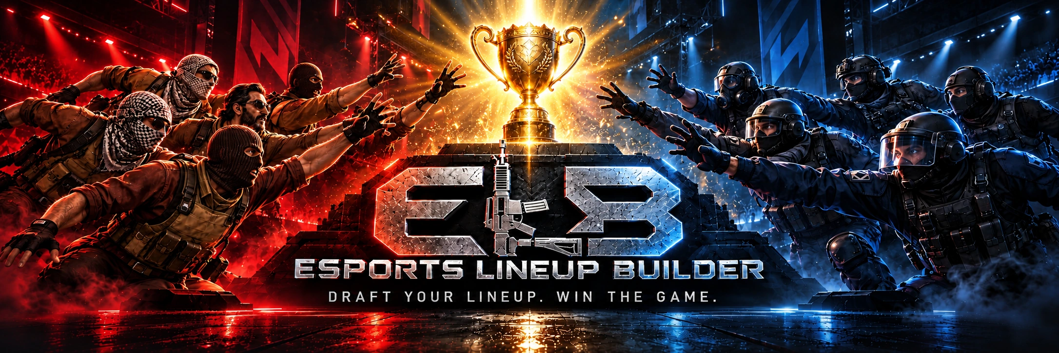 Esports Lineup Builder — reach for the golden trophy